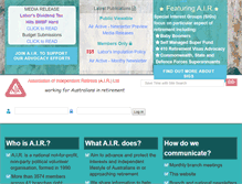 Tablet Screenshot of independentretirees.com
